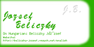 jozsef beliczky business card